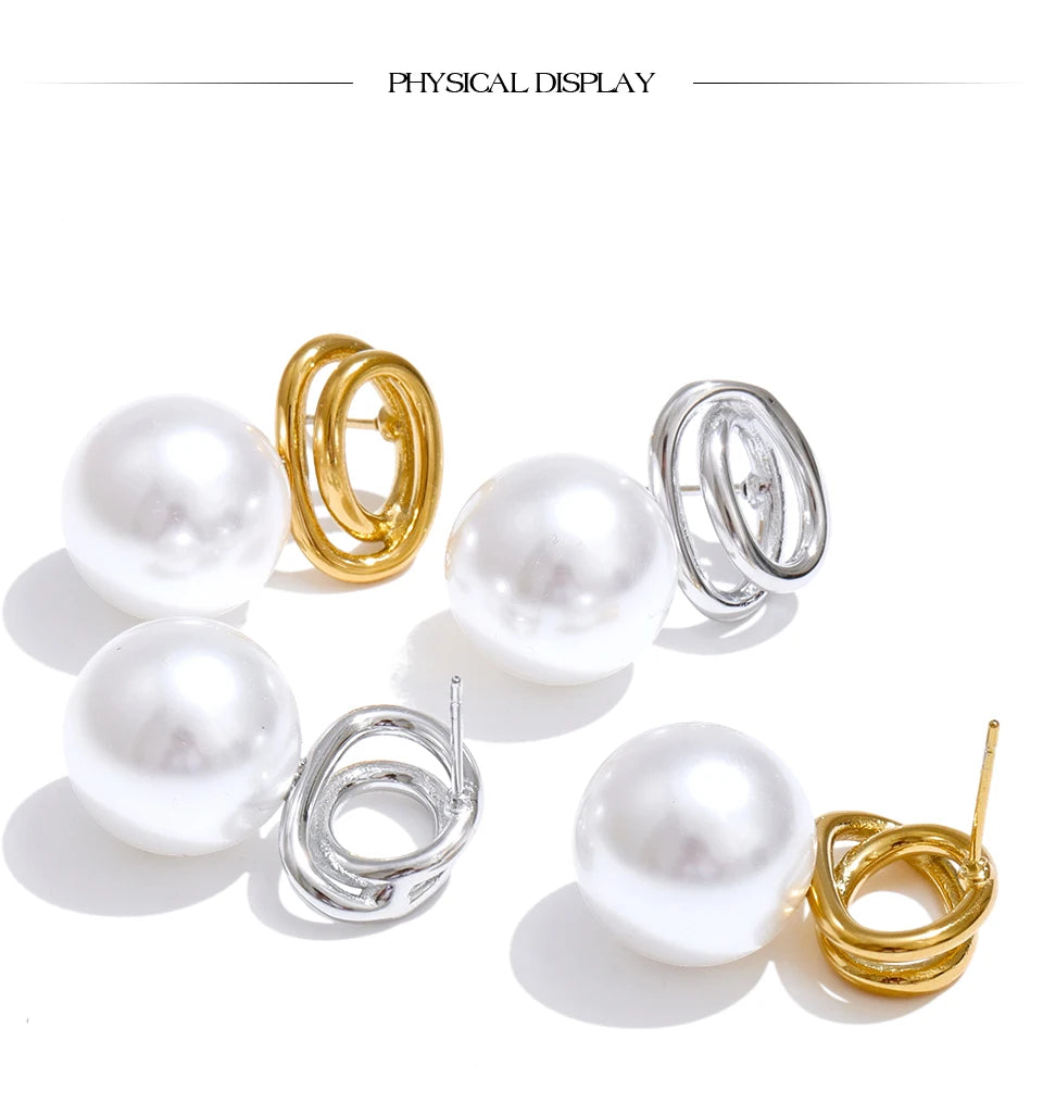Pearl Sphere Chic Studs