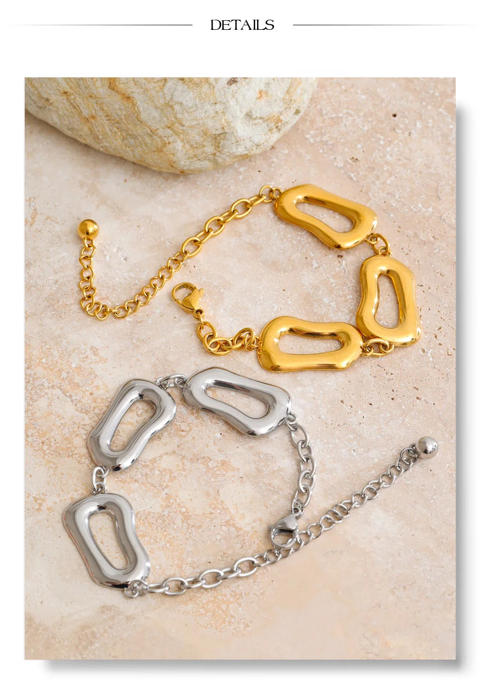 Rectangle Chain Necklace Bracelet