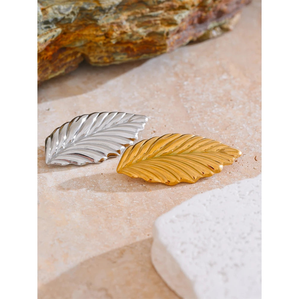 Leaf Textured Brooch