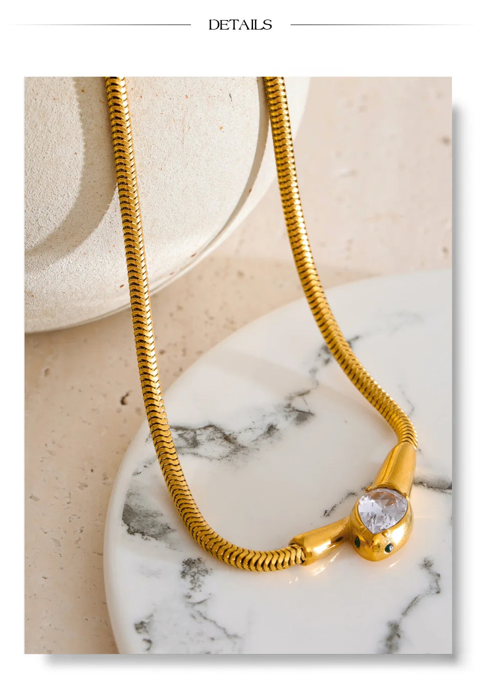 Mystic Serpent Zircon Necklace