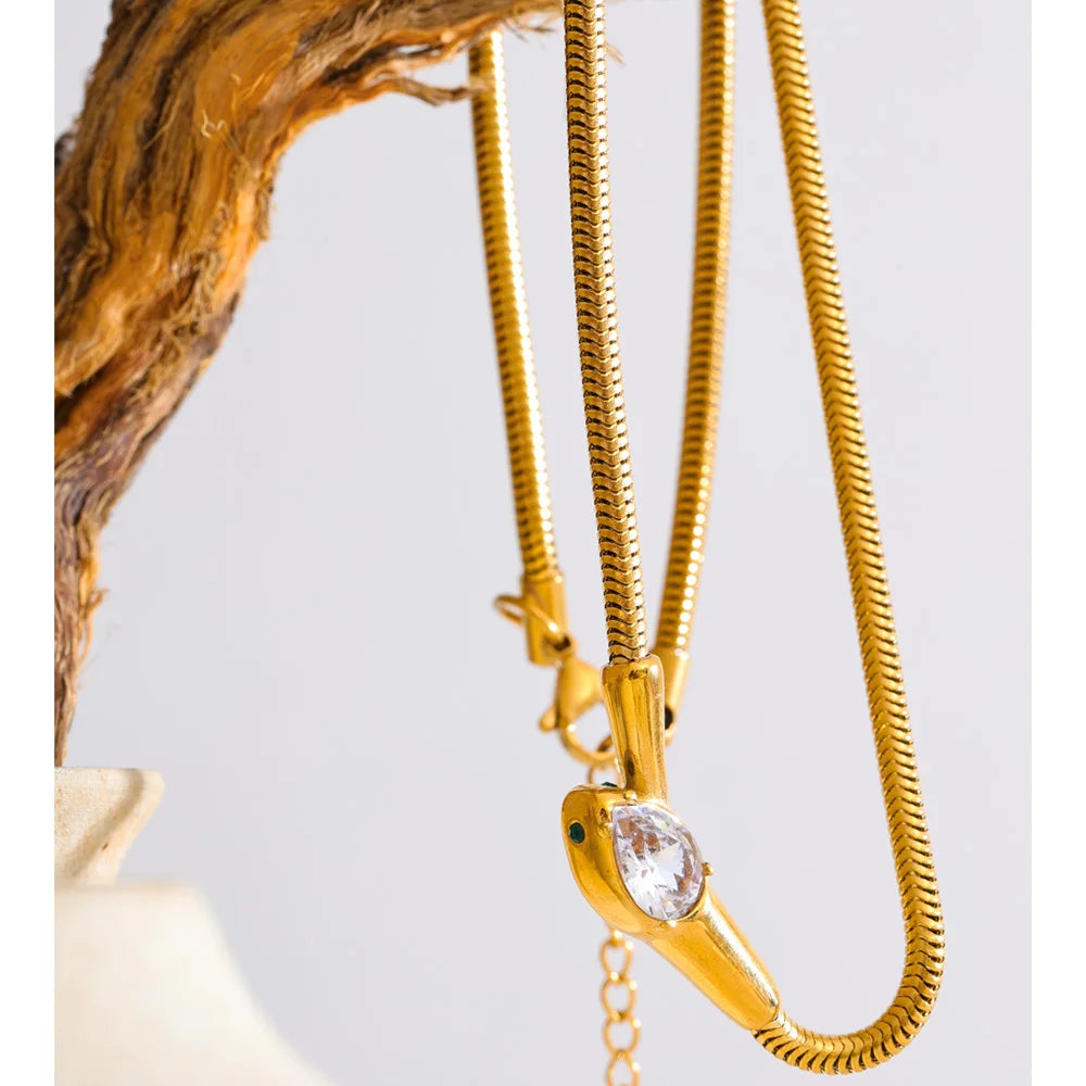 Mystic Serpent Zircon Necklace