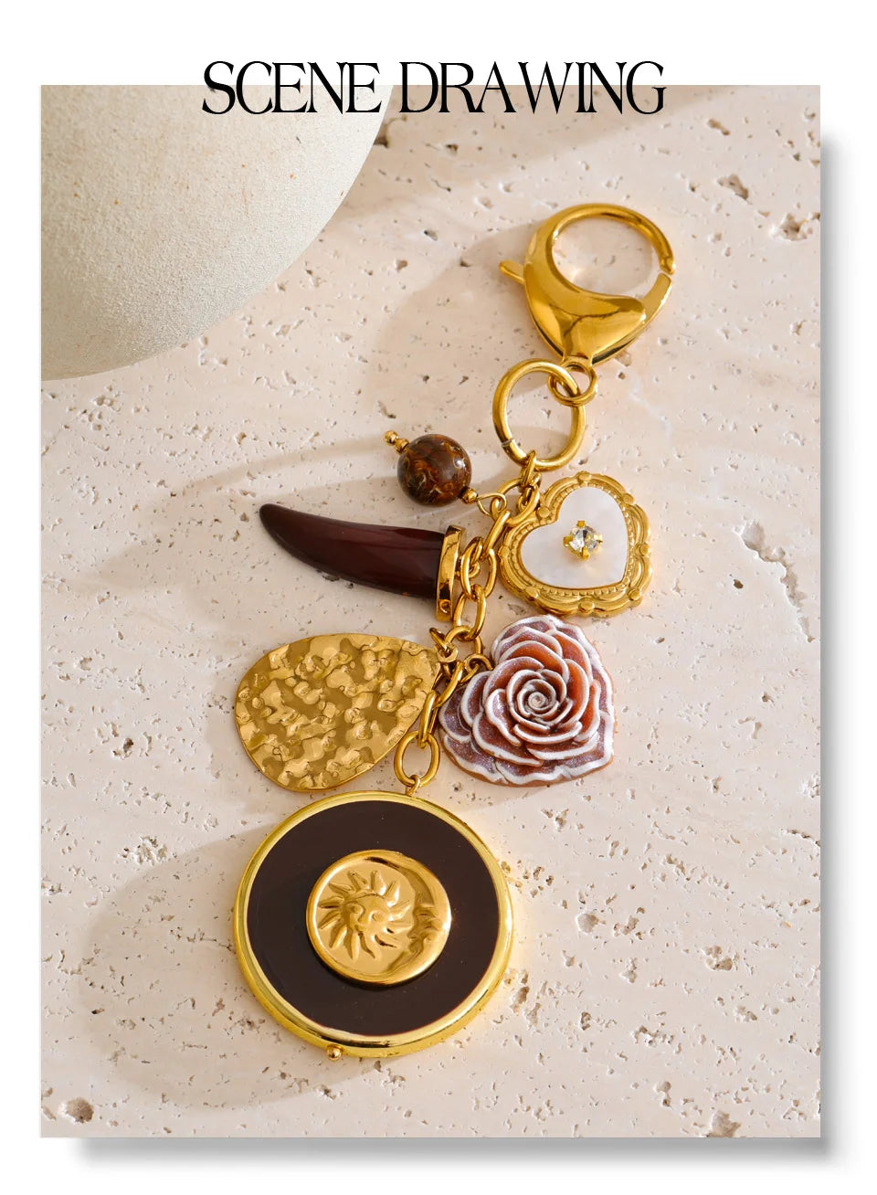 Sunshine Petal Charm keychain