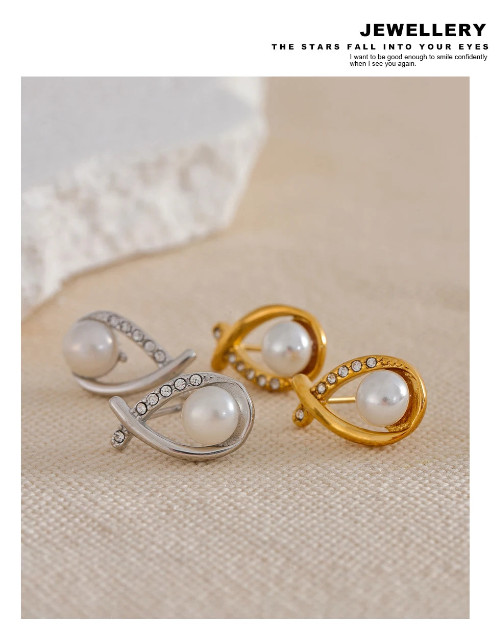 Imitation Pearl Stud Earrings