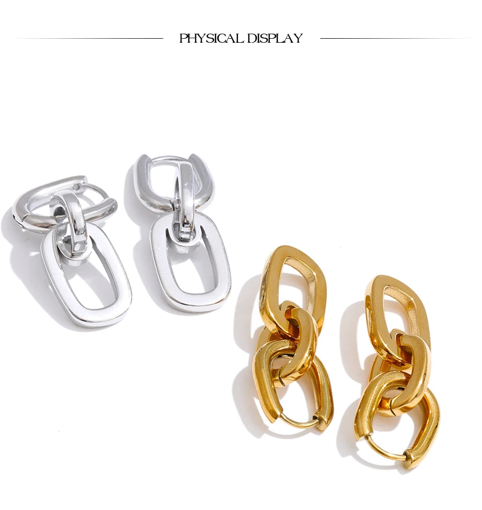 Rectangle Drop Earrings