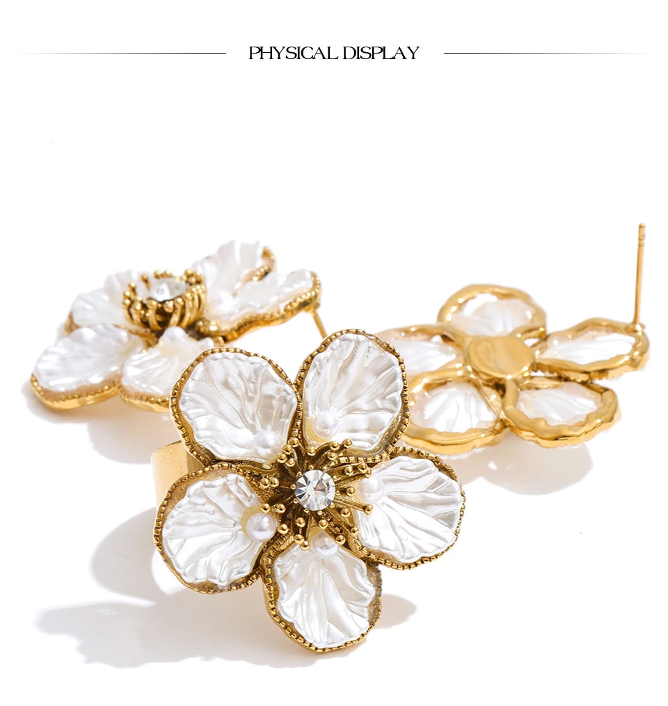 Vintage Petal Pearl Duo