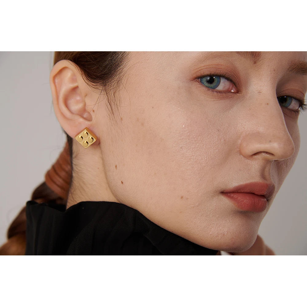 Cube Stud Earrings