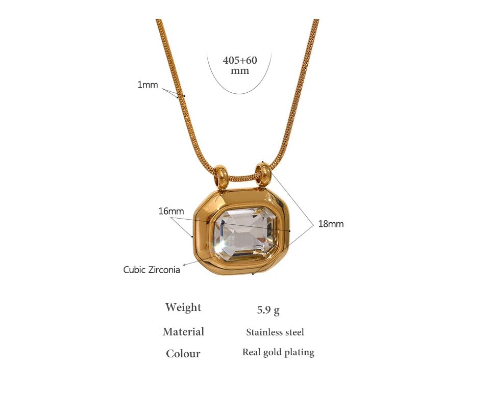 Square Pendant Necklace